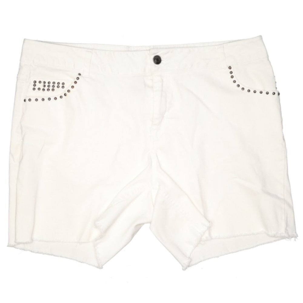 Lane Bryant Women's White Denim Shorts Size 20
